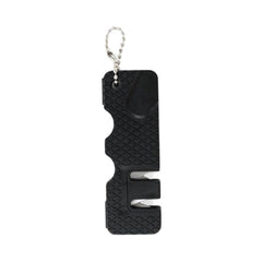 Black Pocket Knife Sharpener compact design with keychain