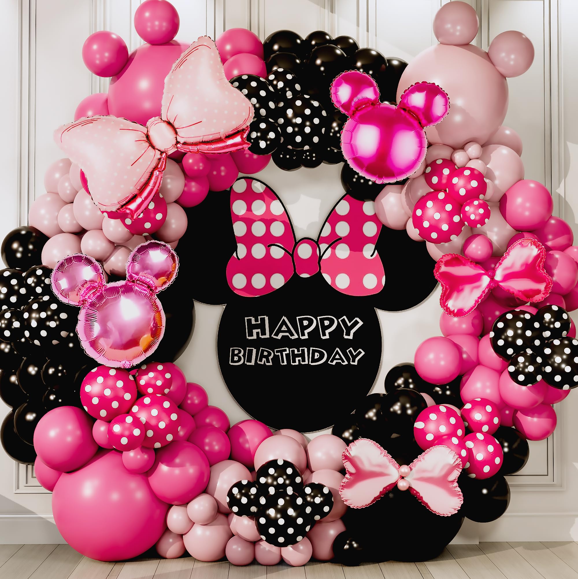 Black polka-dot balloons image