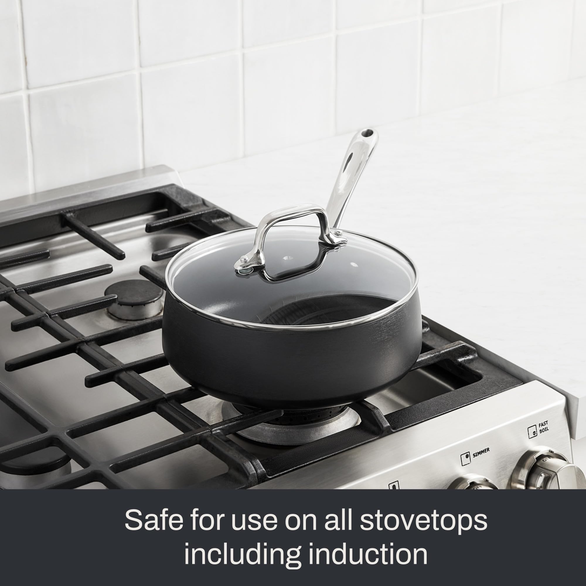 Made in China All-Clad HA1 2.5 Qt saucepan packaging