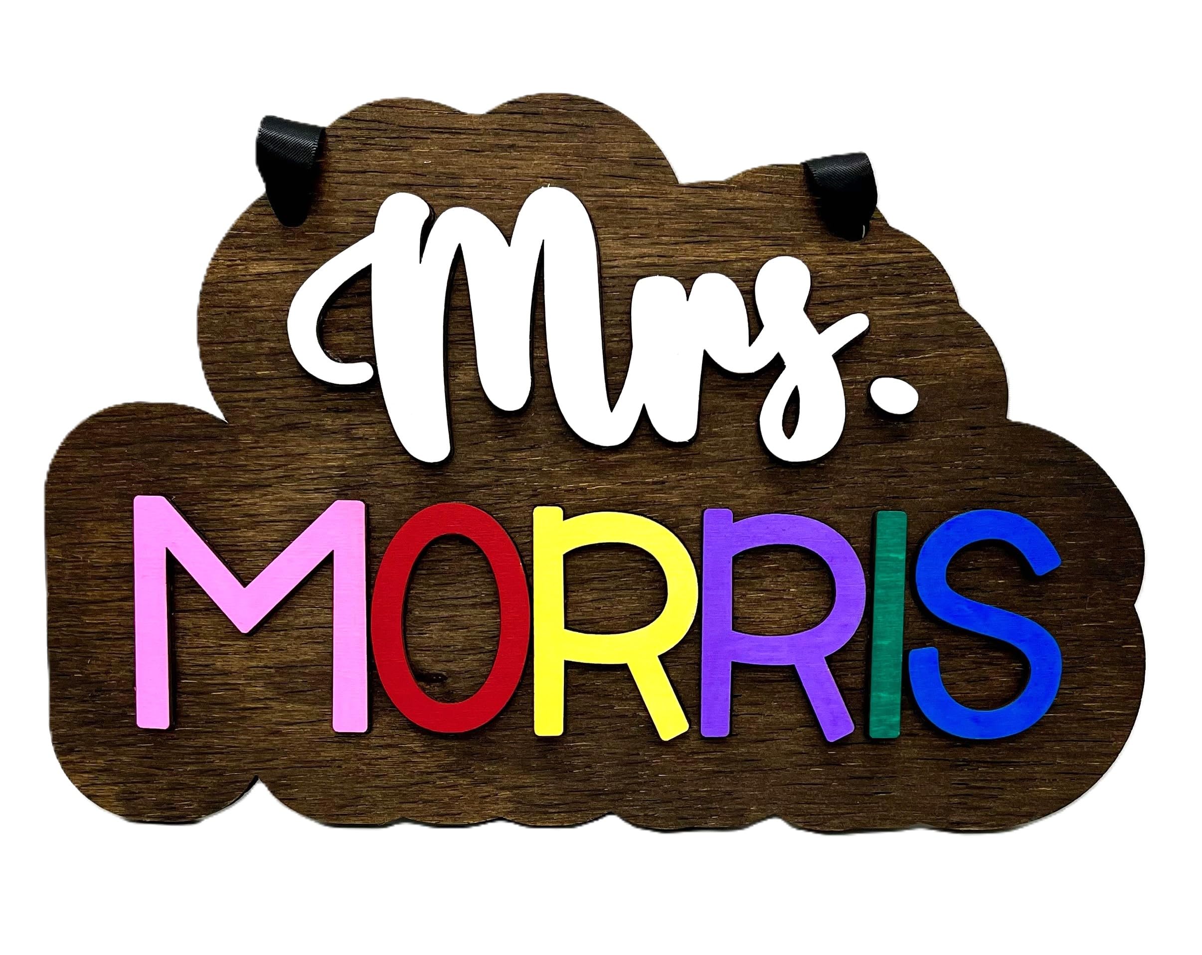 Hand painted colorful lettering on sign