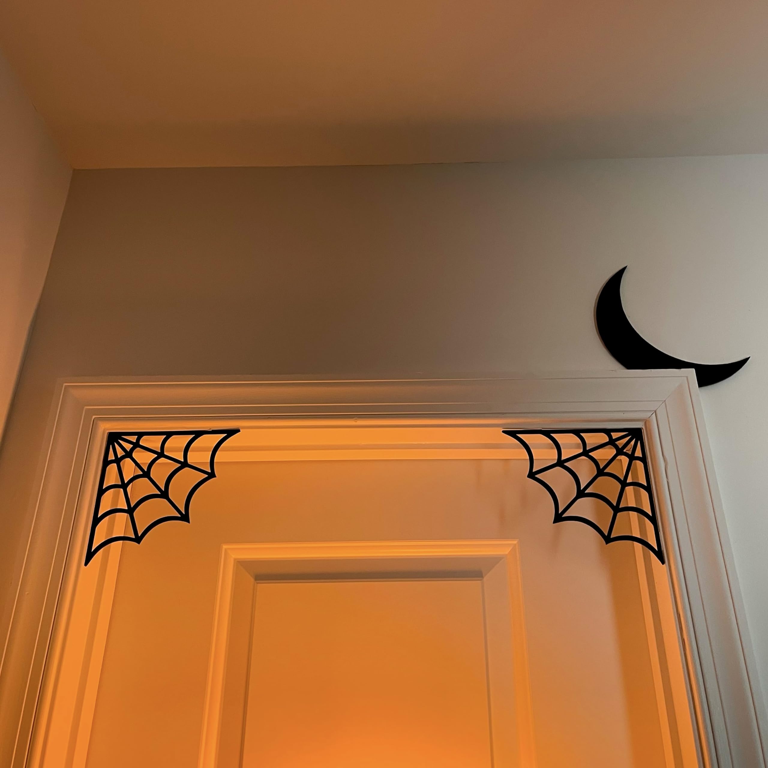 PLA material spider web decor sign for Halloween