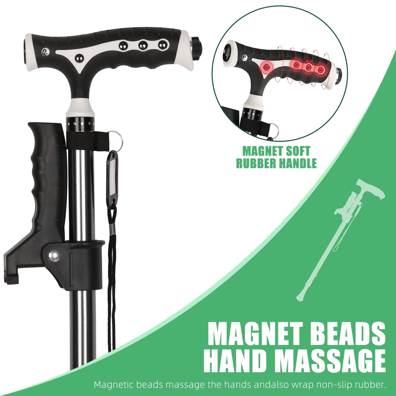 Black walking cane design for daily use