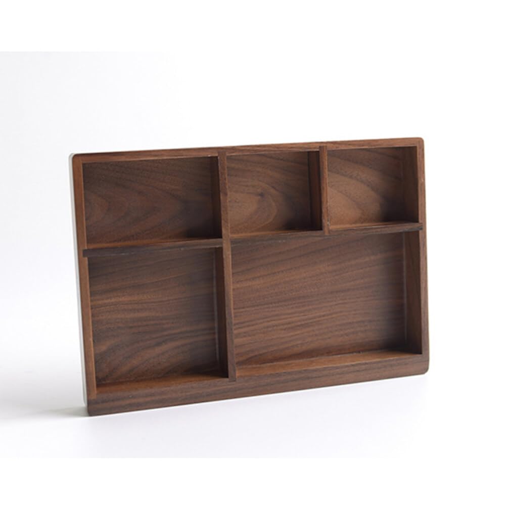 Black Walnut Drawer Cutlery Storage Box desktop organizer