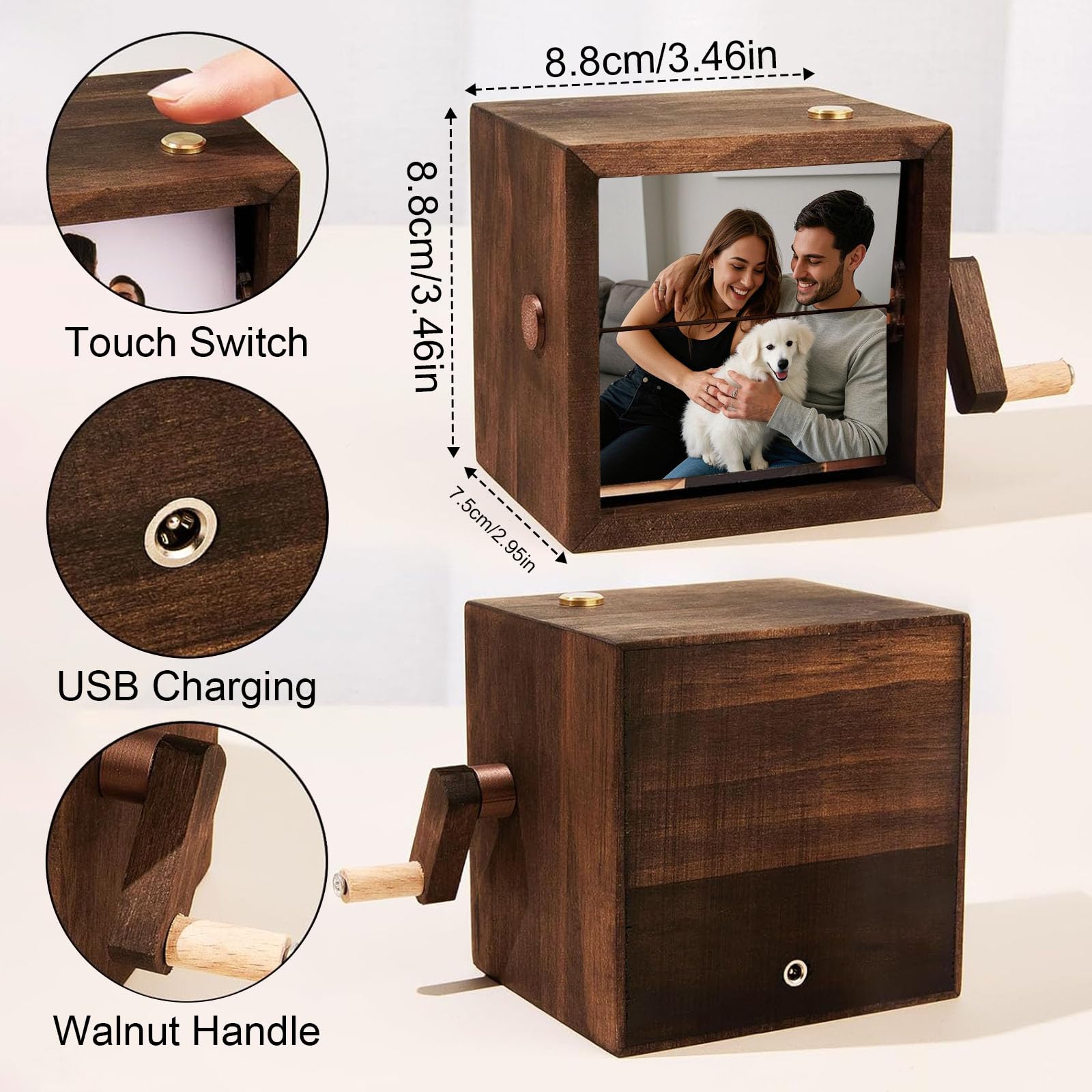 Durable wooden frame suitable for desktop or shelf display