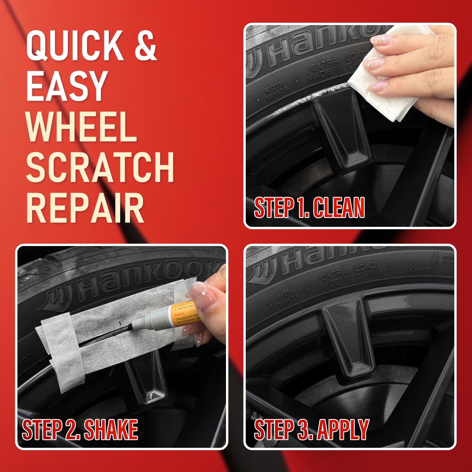 Alloy wheel curb rash repair kit from SMAPHY