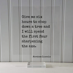 Framed option in black or white for Abraham Lincoln Floating Quote