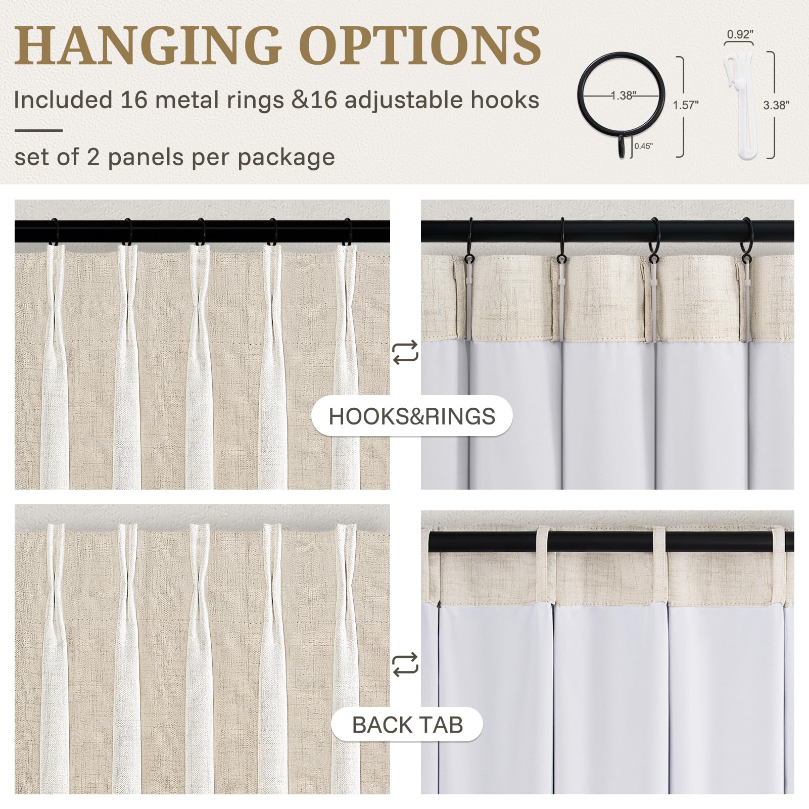 Machine washable cold care for blackout curtains