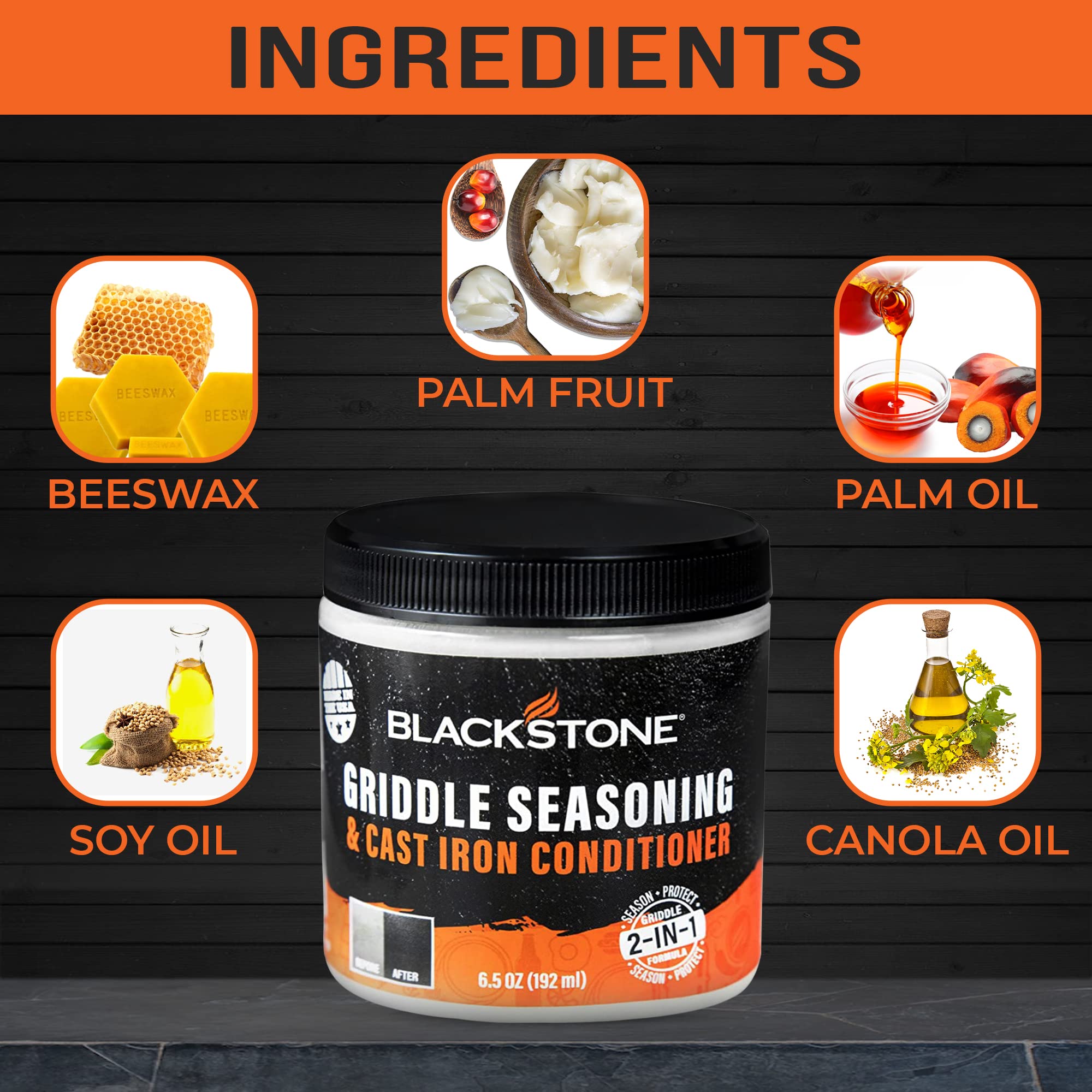 Food safe seasoning conditioner for griddle and cast iron by Blackstone