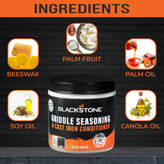Food safe seasoning conditioner for griddle and cast iron by Blackstone