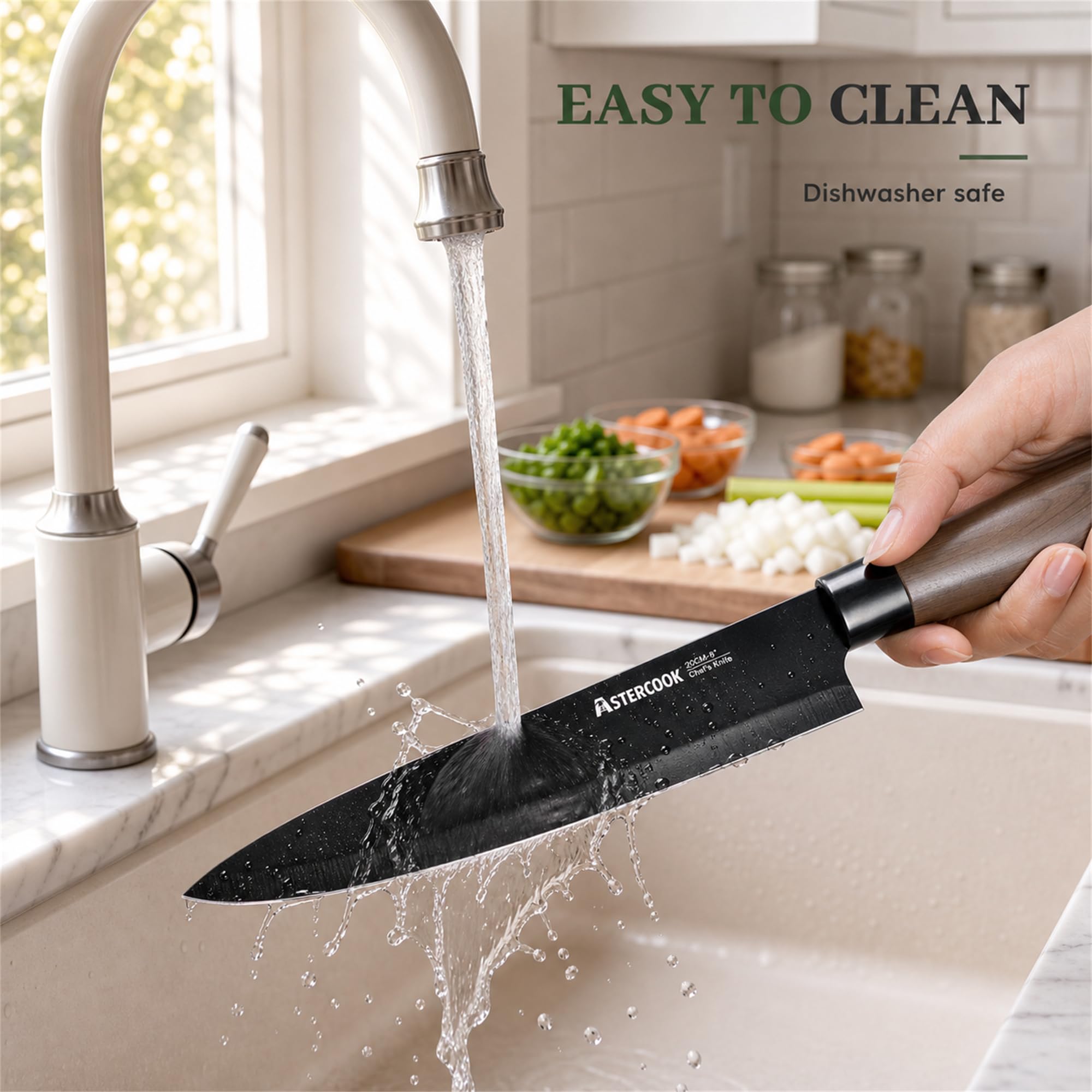 Lifetime warranty and responsive support for Astercook knife set