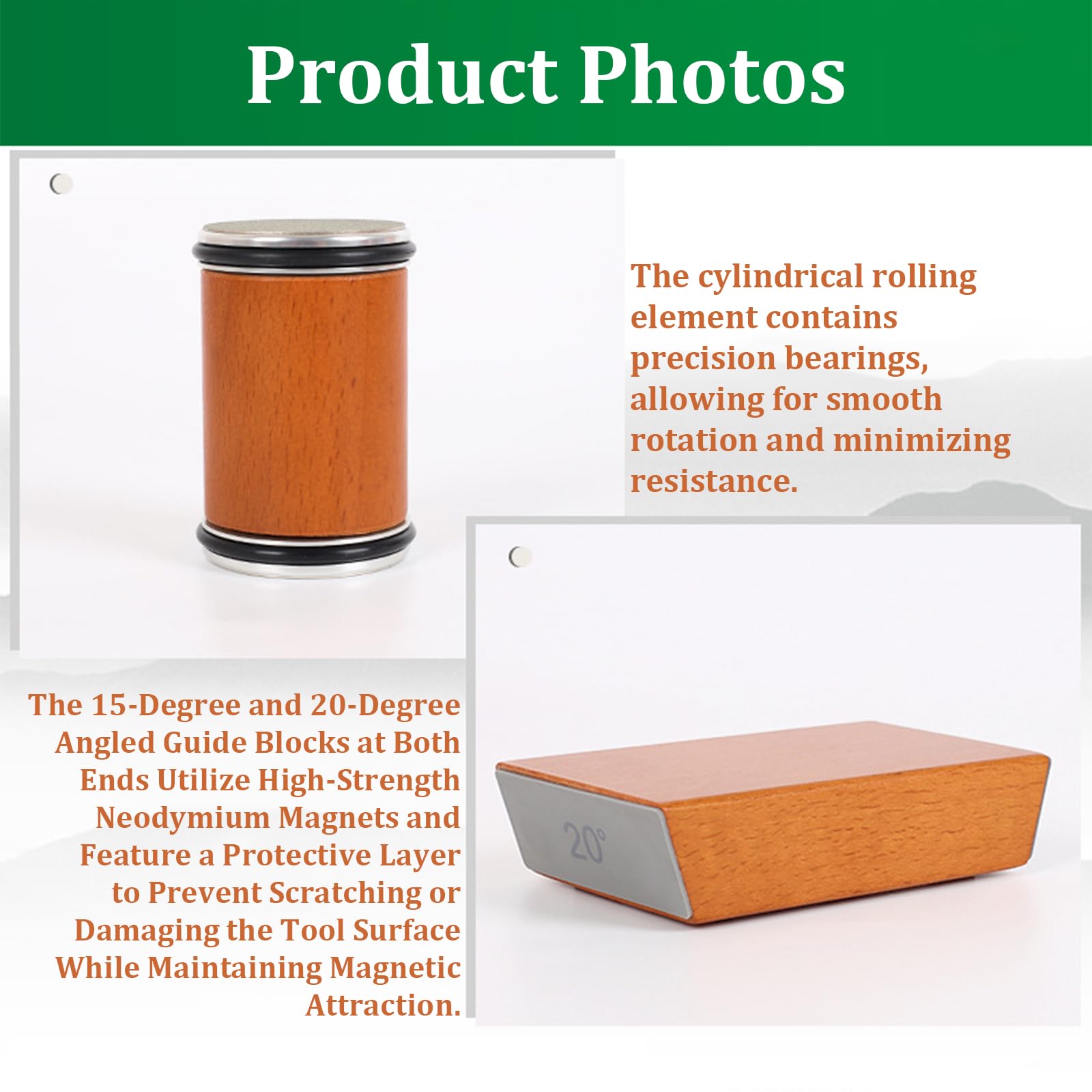 15° and 20° magnetic angle guides on Bladeon sharpener