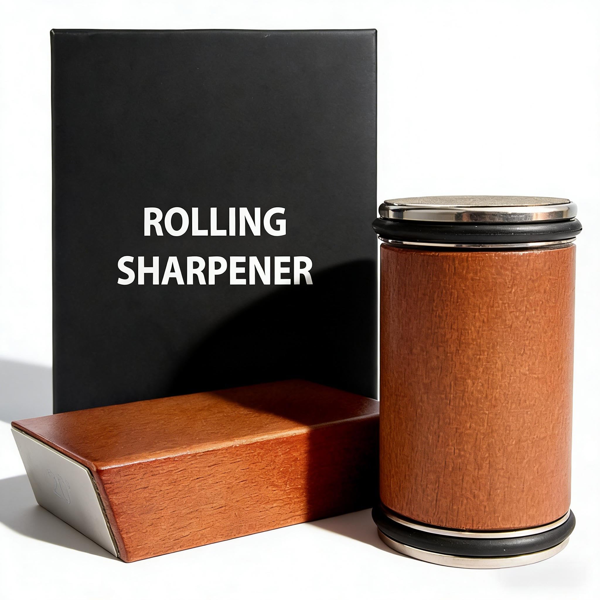 Bladeon Knife Sharpener rolling design with magnetic base