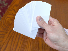 Blank cardstock playing cards 2.5x3.5 inches white core