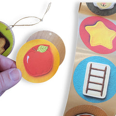 Front side sticker for Jesse Tree ornaments