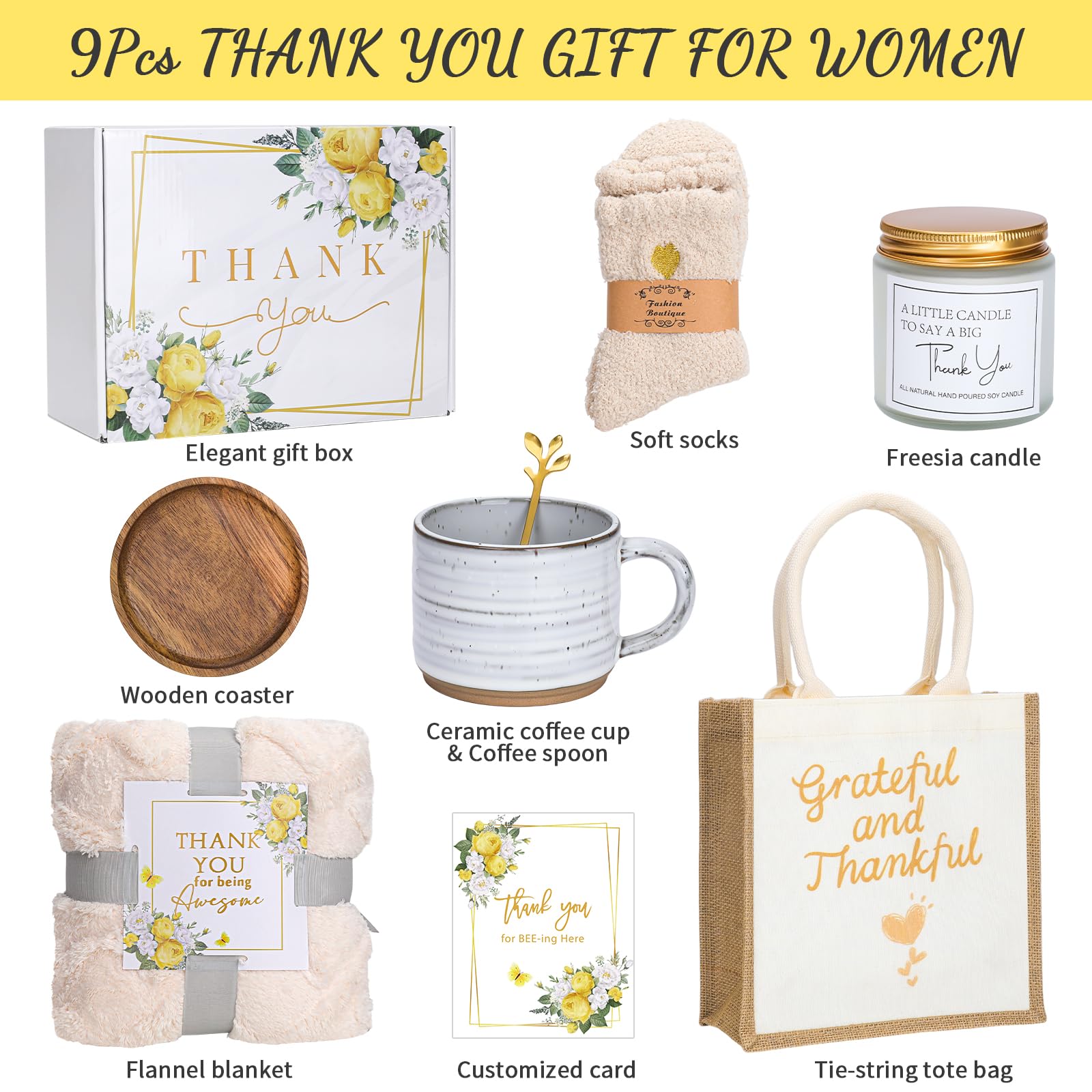 Cozy blanket and mug with lid in gift set for women