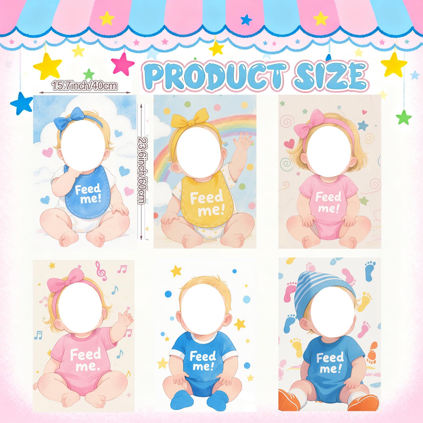 blindfolds included for feed me baby shower games