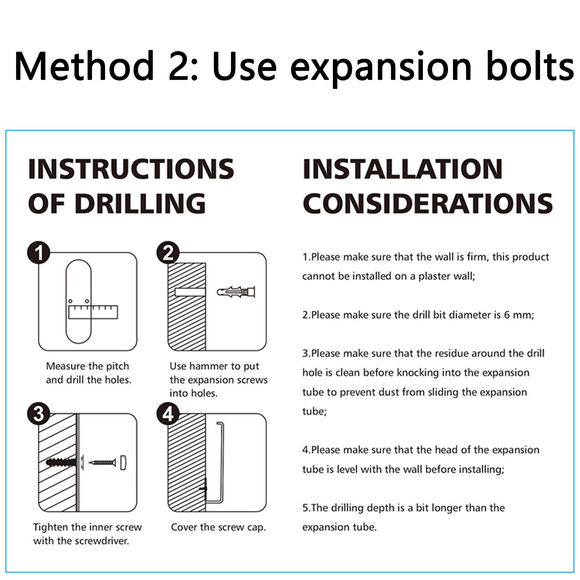 Expansion bolts for rough surfaces BlissfulDestiny paper towel holder