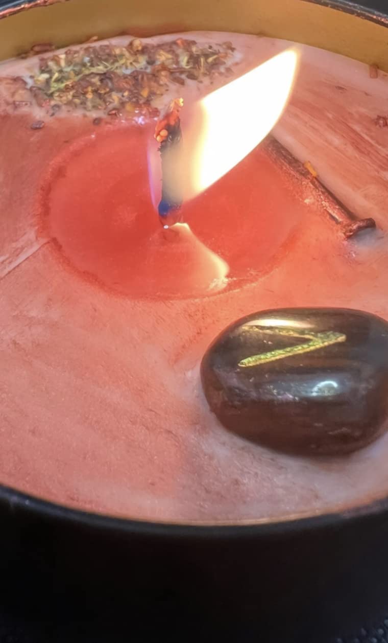 Bloodstone candle 8 oz soy wax handpoured in NYC