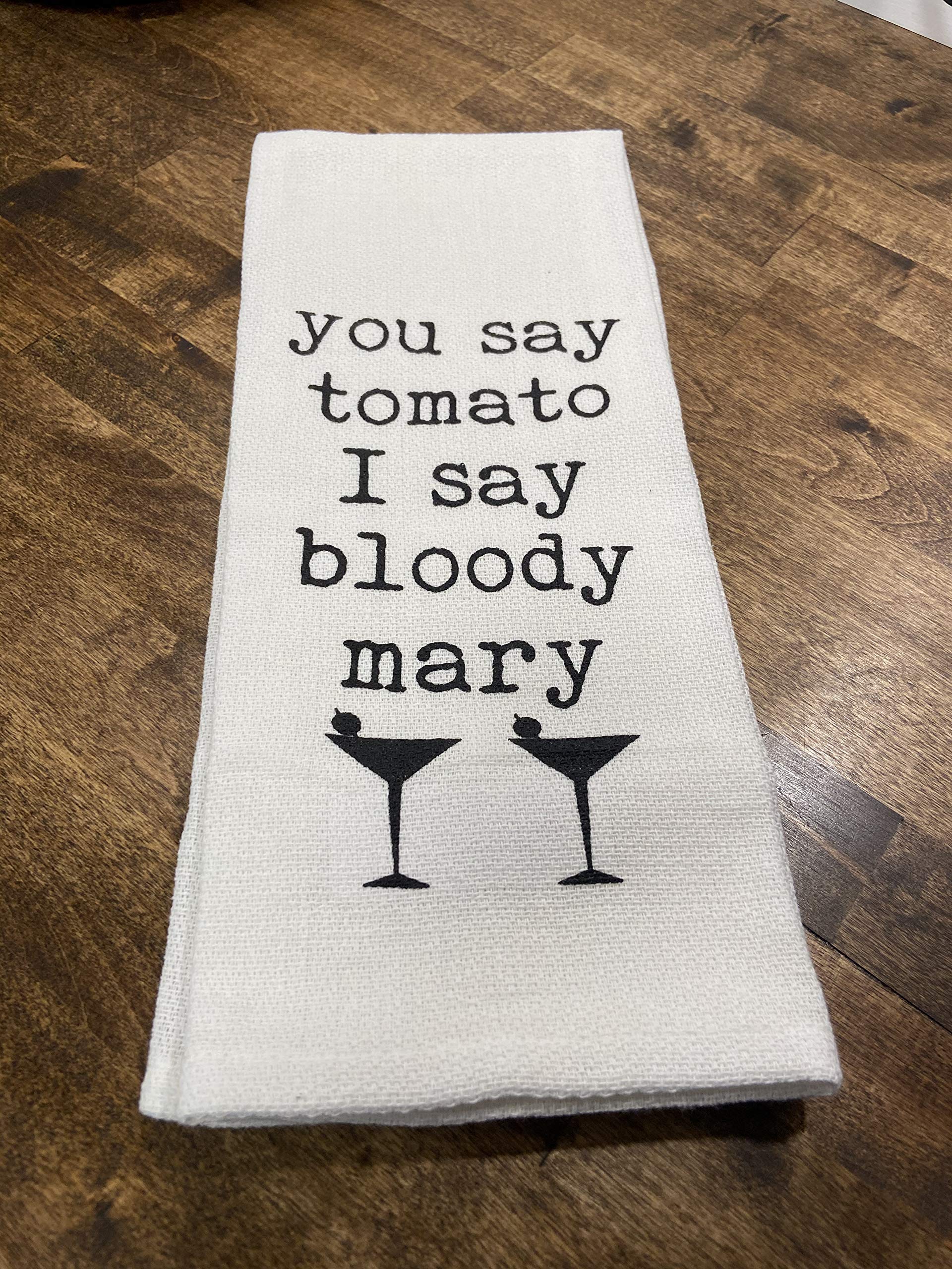 15 by 26 inch tea towel with hemmed edges