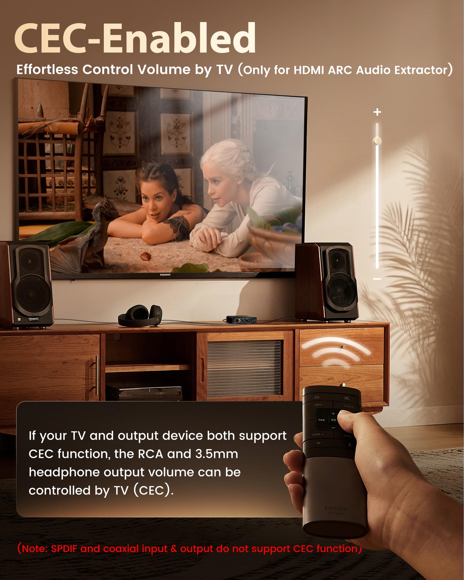 Package contents HDMI ARC audio extractor and cables