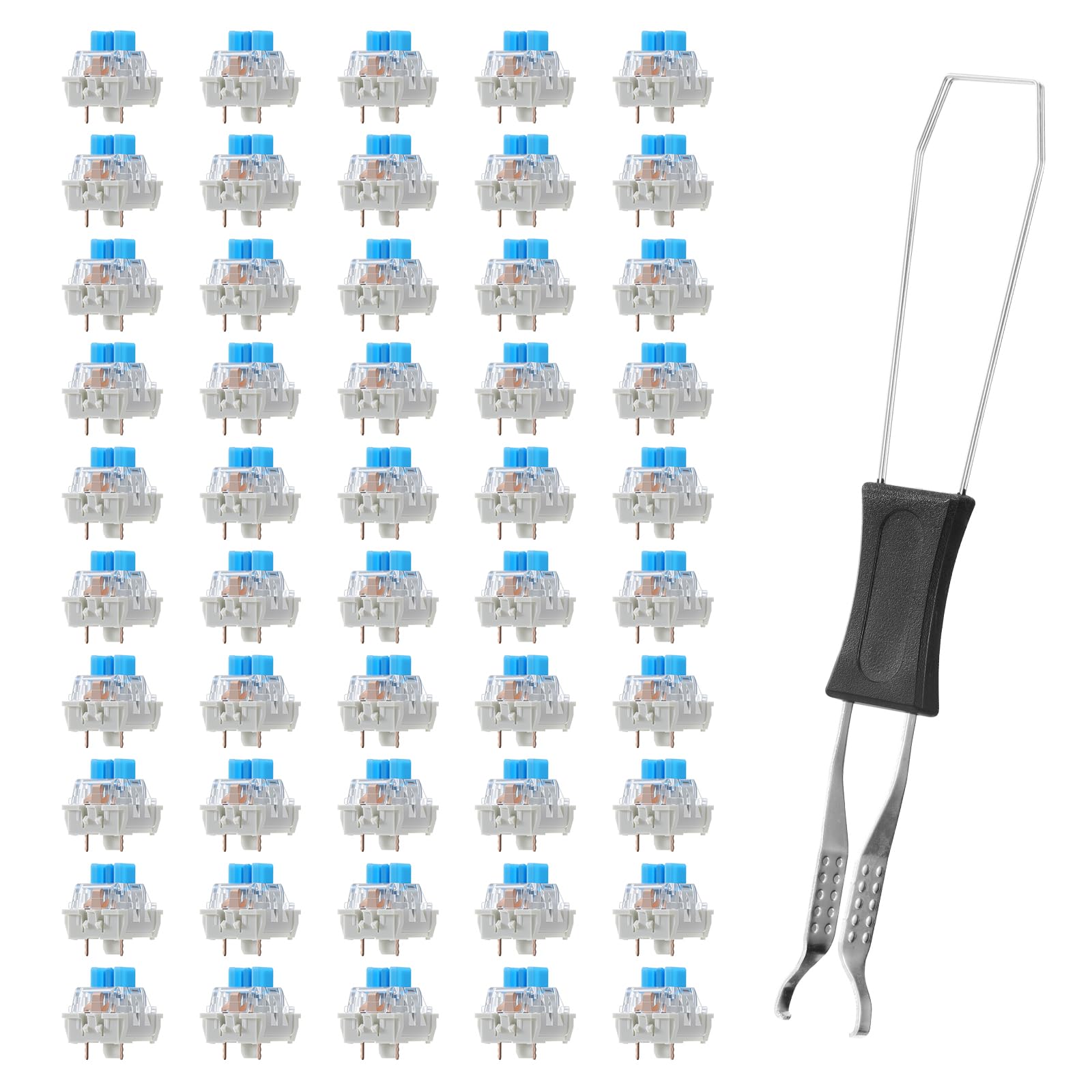 Blue 3-pin switch in packaging