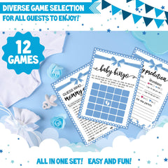 blue boy sprinkle themed baby shower games