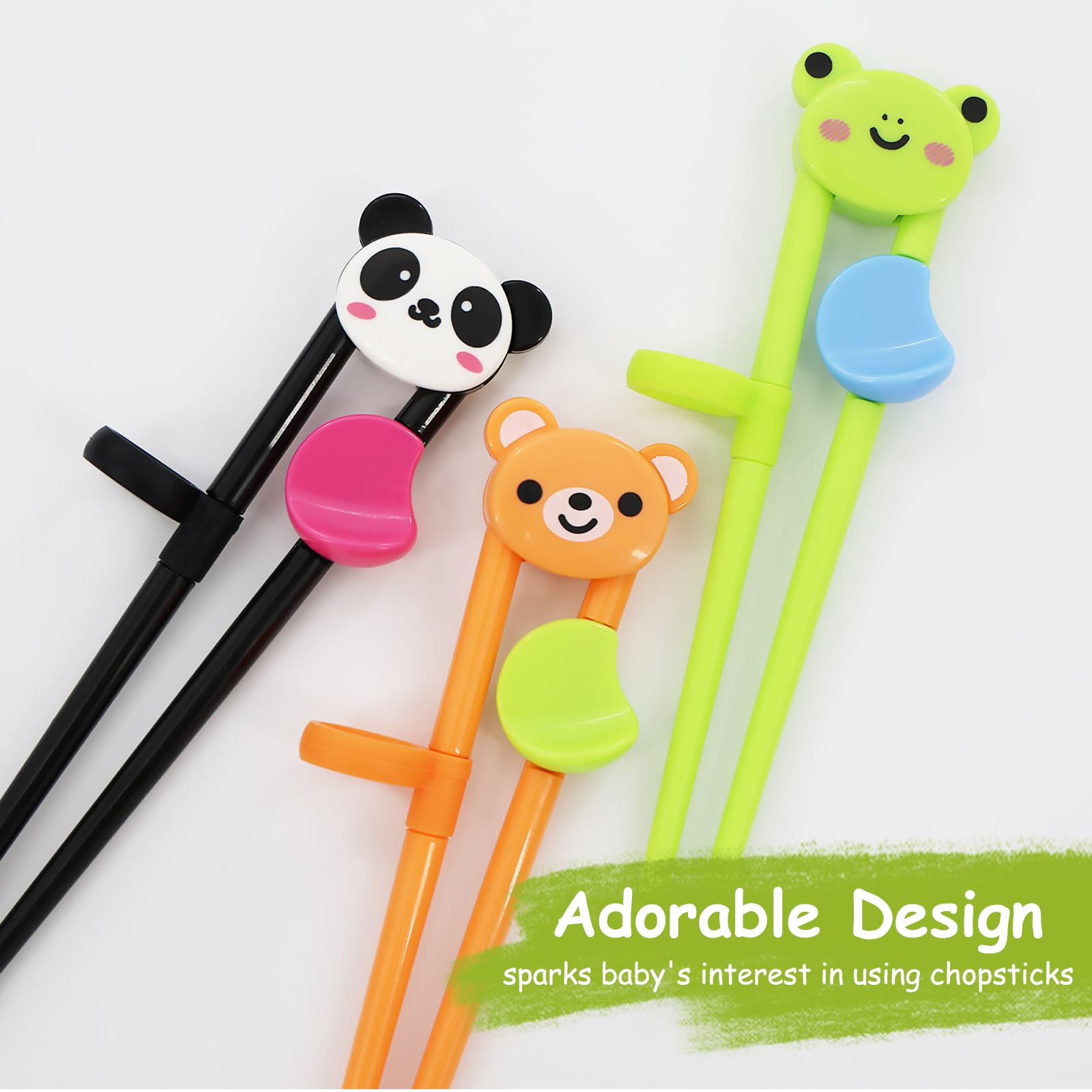 blue cat style training chopsticks for kids 7-08in