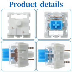 Blue clicky switch with transparent housing