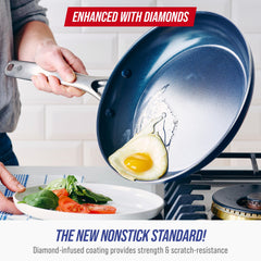 Blue Diamond 9-5-inch nonstick pan angled shot