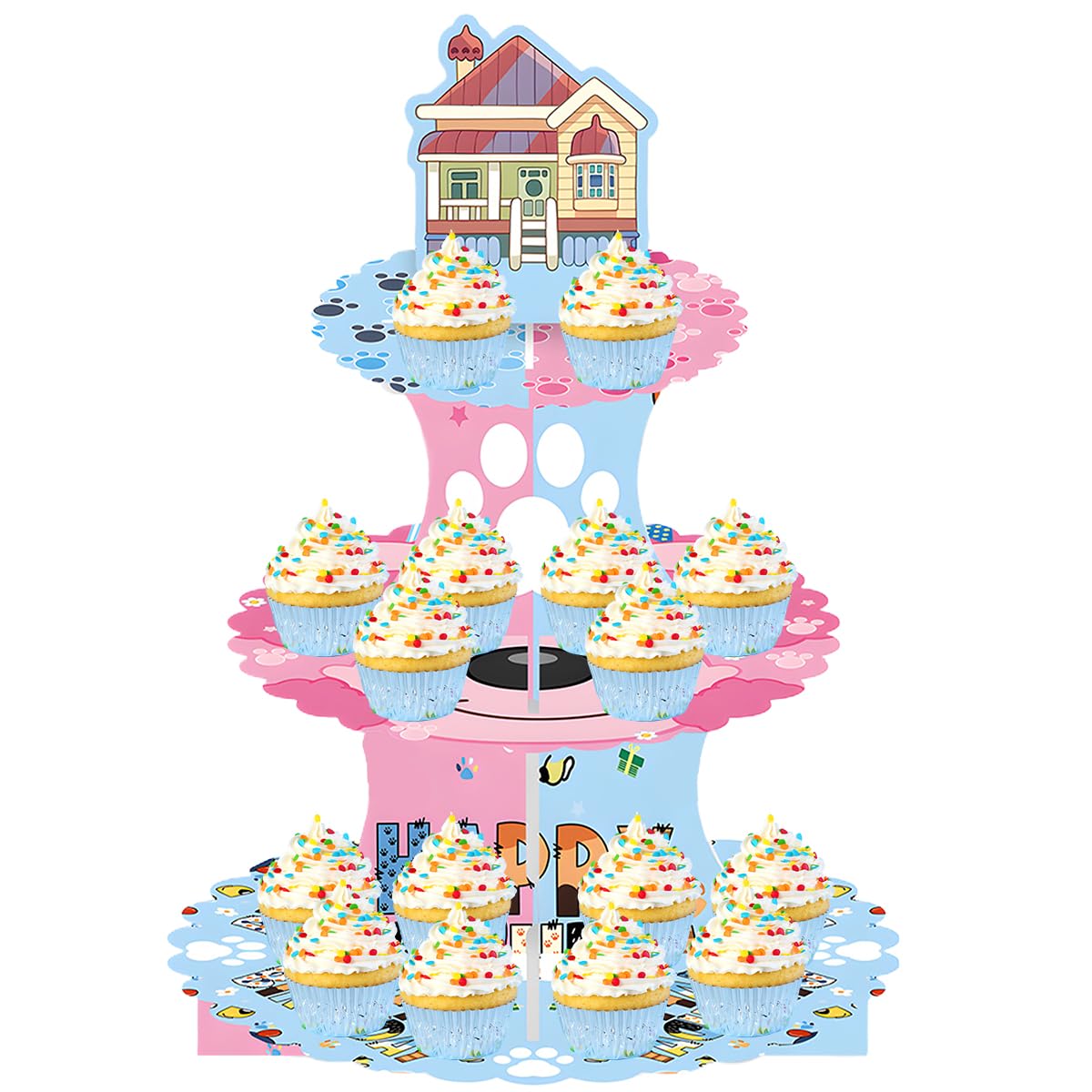 Indoor and outdoor cupcake display for weddings showers and parties