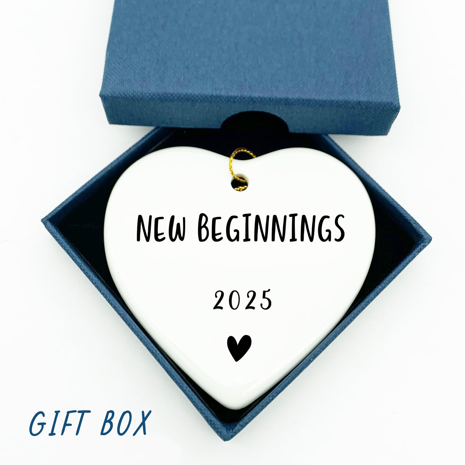 White ceramic heart keepsake ready to display