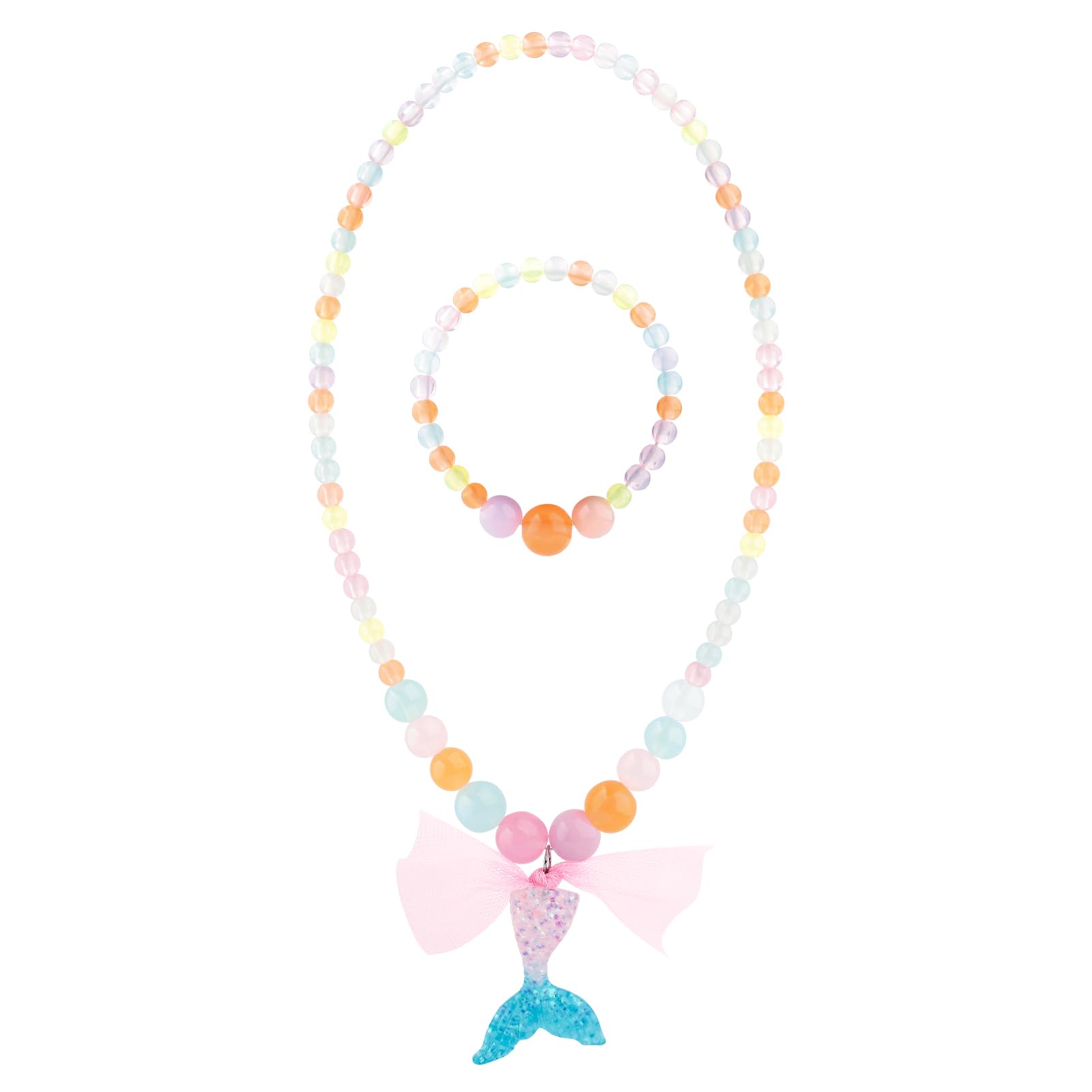 Blue jewelry box for girls with included jewelry set image
