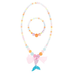 Blue jewelry box for girls with included jewelry set image