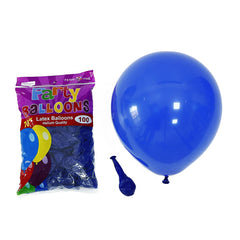 Blue latex balloons in 10 inch and 5 inch sizes