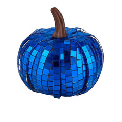 Blue mosaic disco pumpkin 2.5 inch handmade