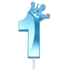 Blue Number 1 Birthday Cake Candle product image