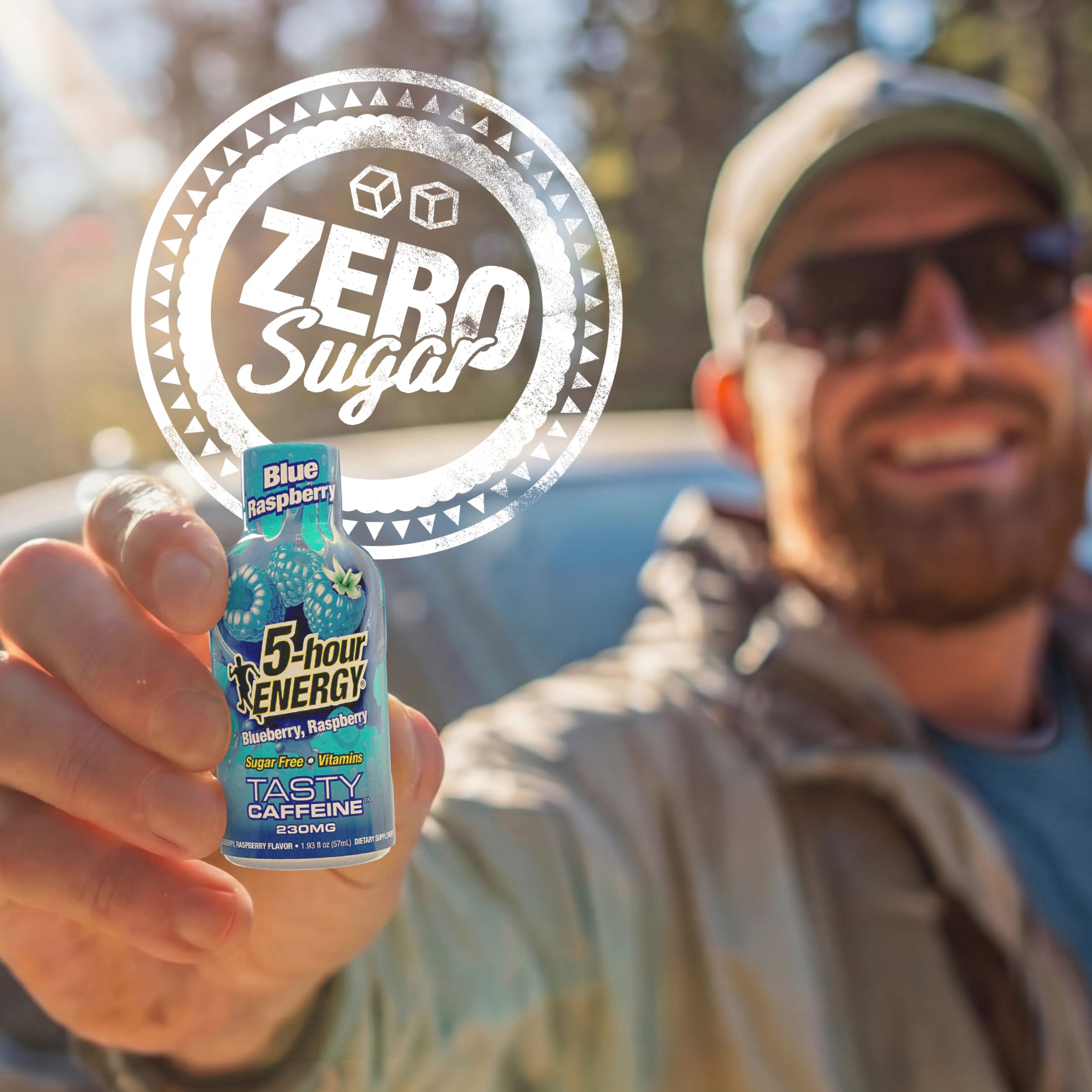 5-hour ENERGY blue raspberry energy shot for commutes