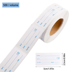 Self-adhesive back food labels for containers