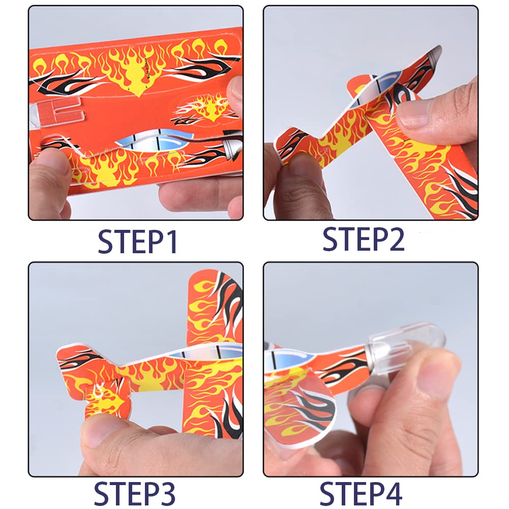 10 packs of 5 foam gliders in assorted colors