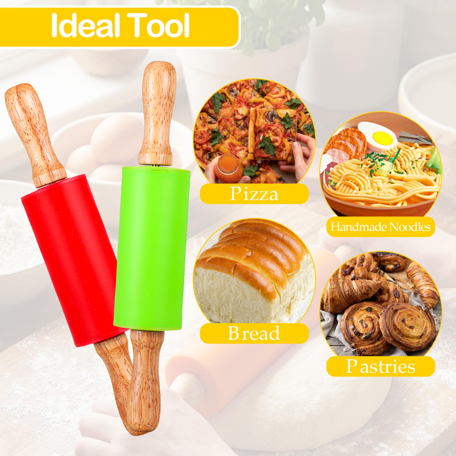 Versatile mini rolling pins for baking classes and gifting