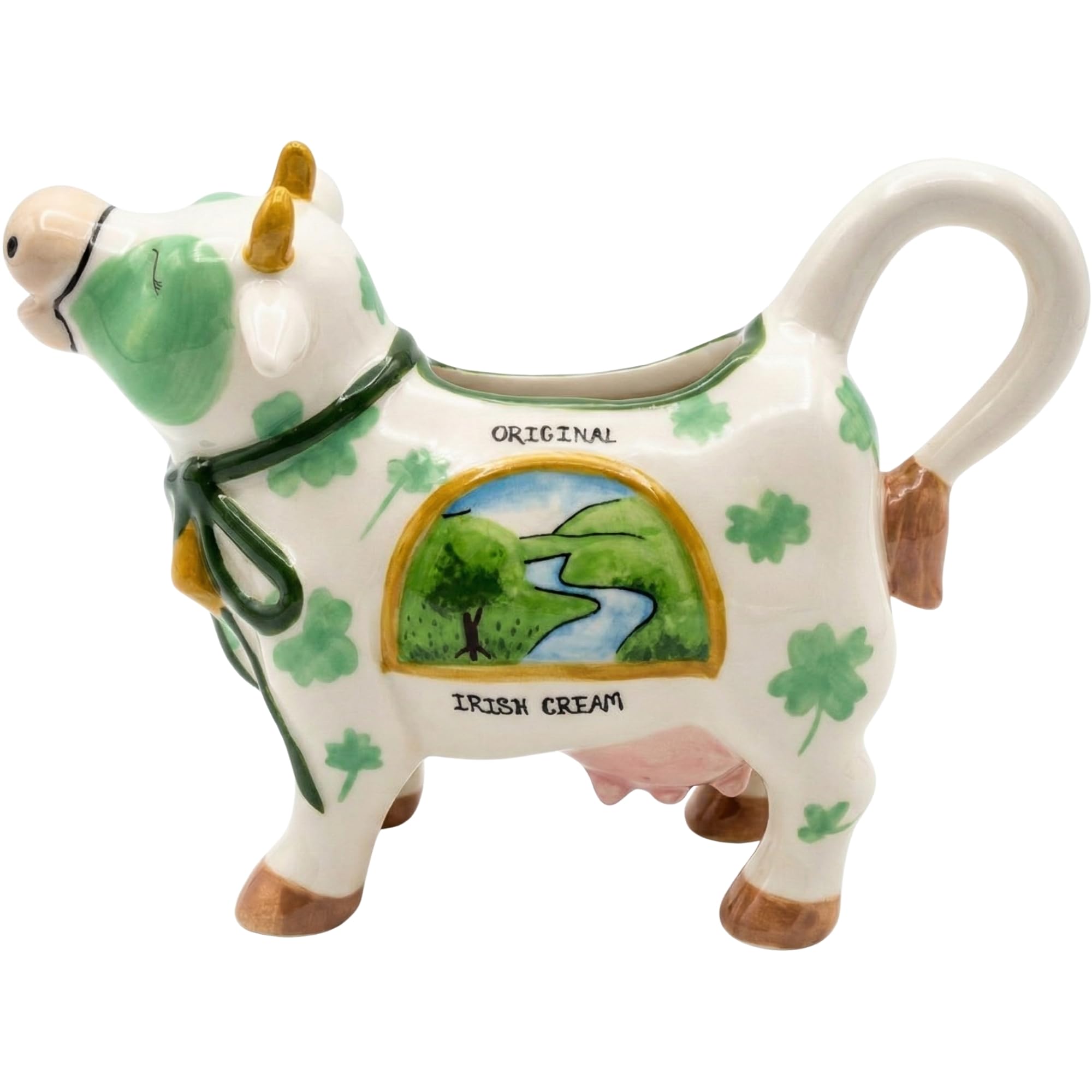 Blue Sky Clayworks Irish Cream Cow Creamer ceramic cow shaped creamer for coffee