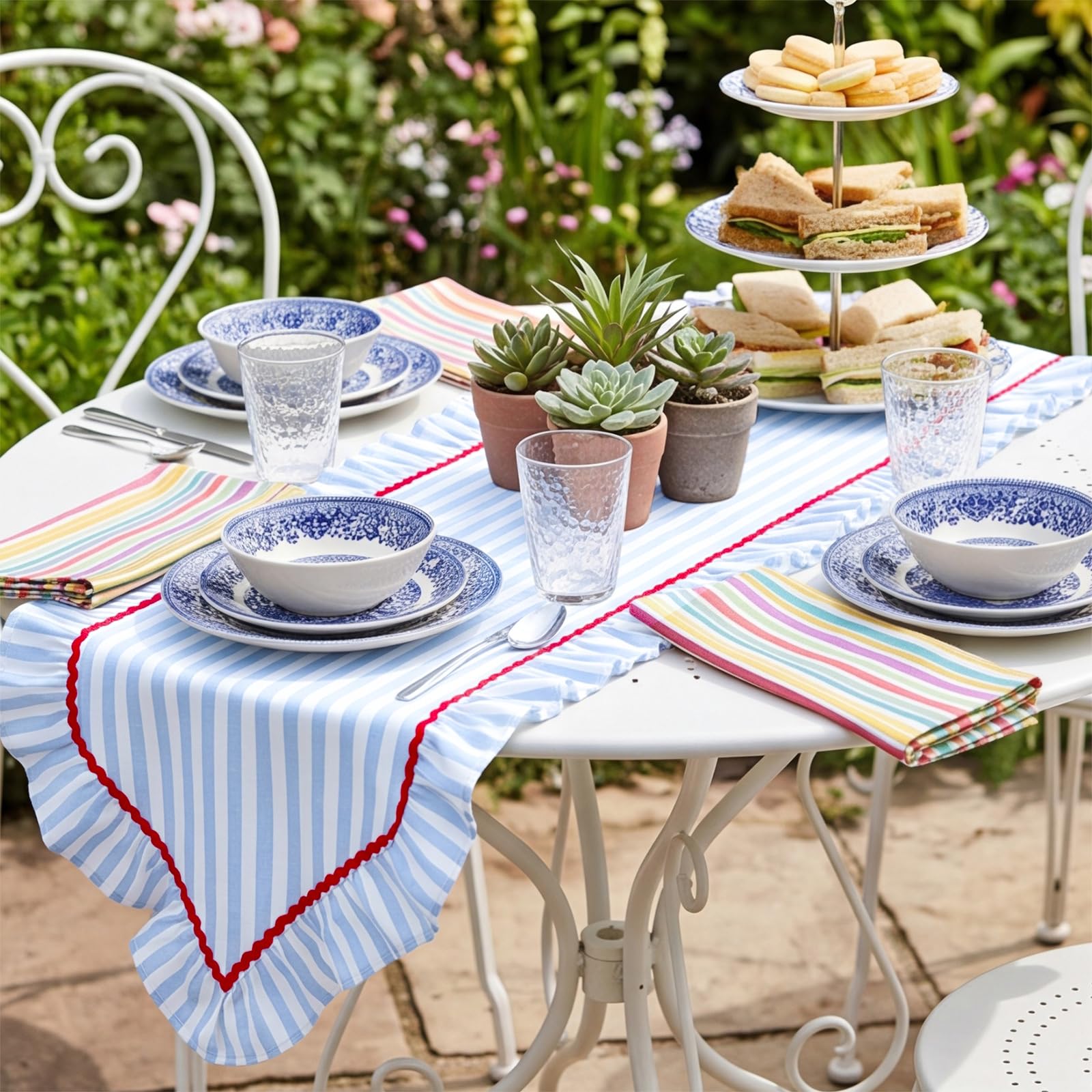 Table runner for Easter brunch spring gatherings and rustic weddings