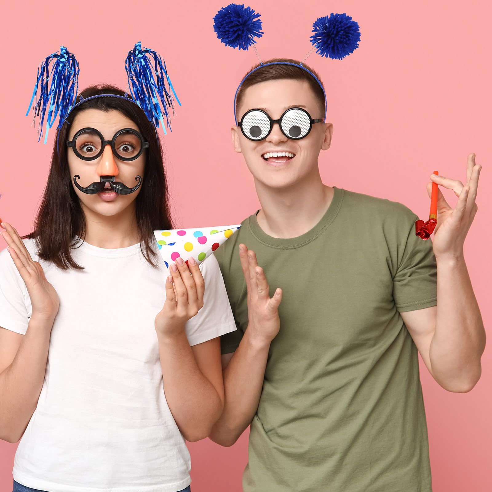 12 pack blue headbands for Halloween cosplay gifts