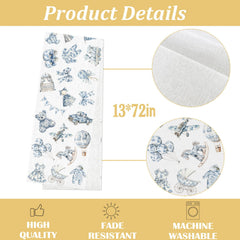 Polyester linen-like table runner sturdy reusable no fading