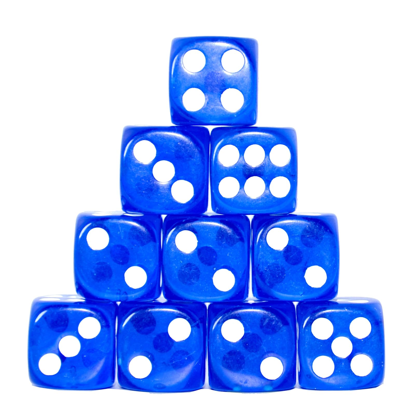 DND MTG RPG dice set 16mm transparent blue