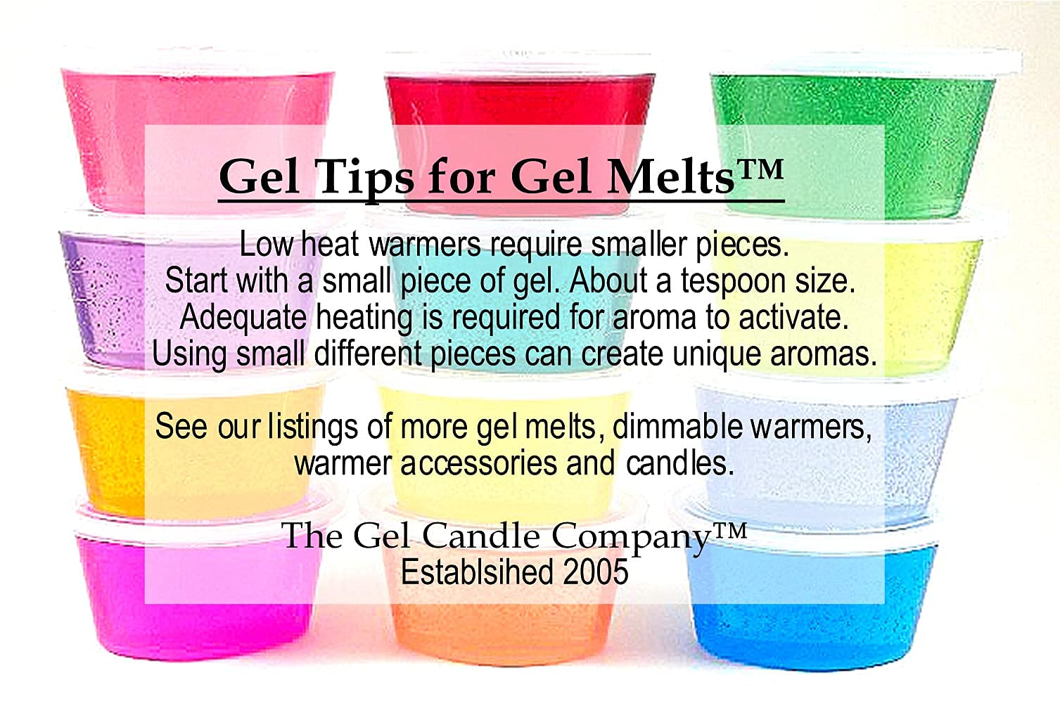 Gel melts use with proper warmer to release fragrance