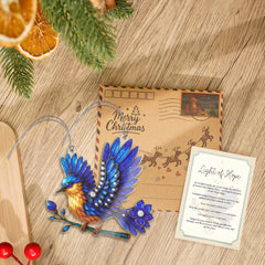 Bluebird Christmas Ornament 2025 reflective suncatcher style pendant