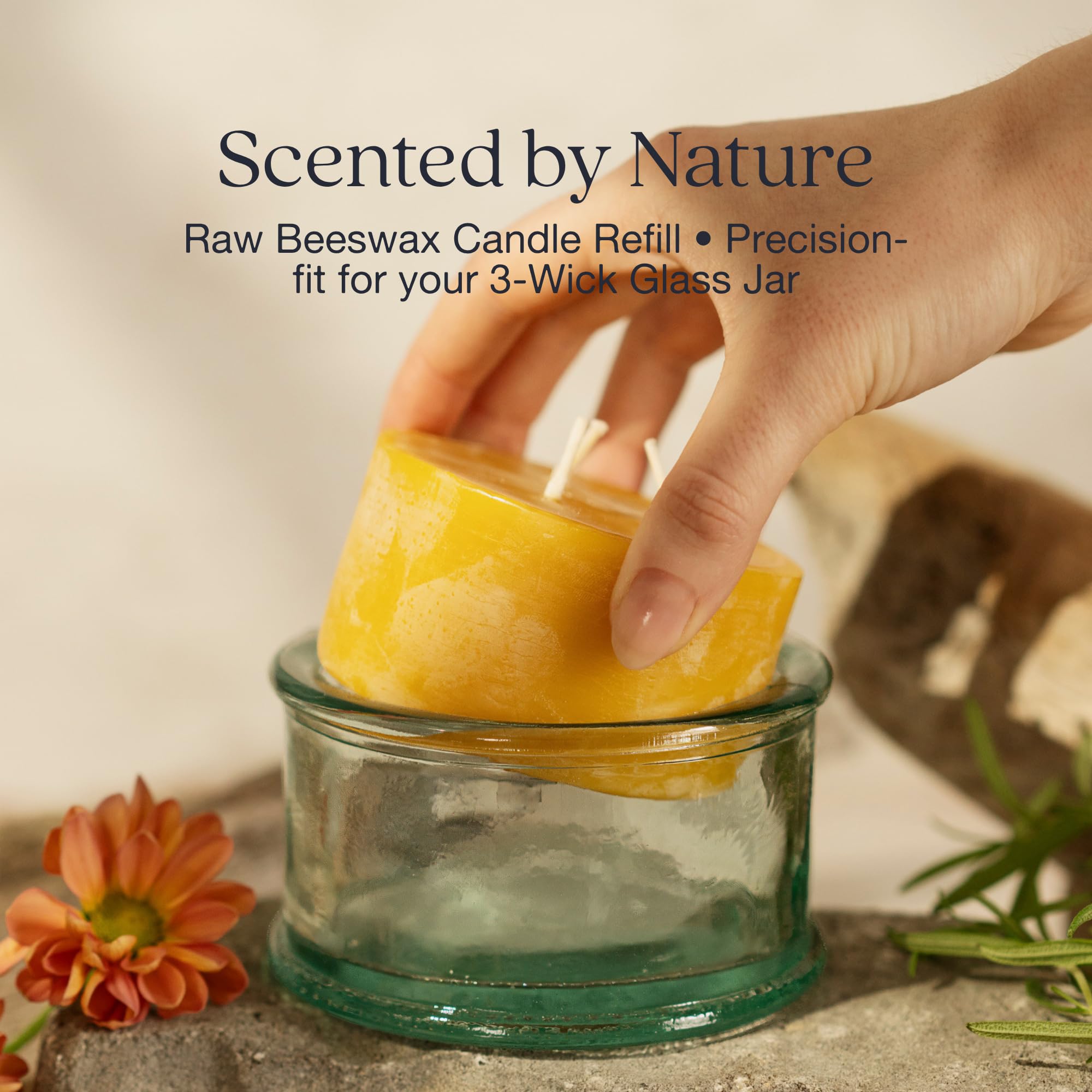 Bluecorn Beeswax 3-Wick Refill Unscented