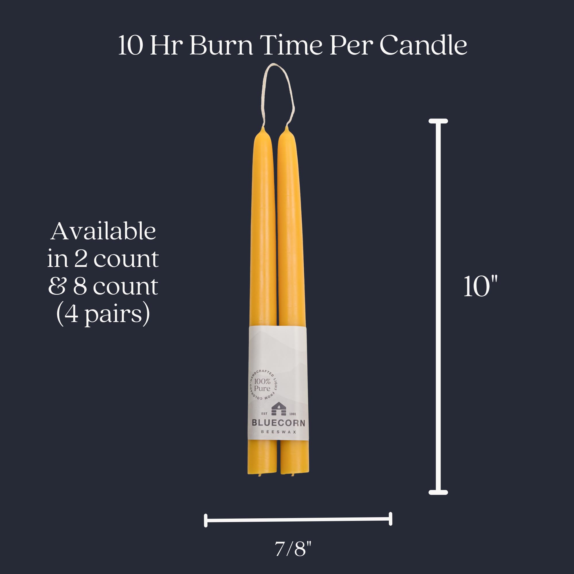 100% pure beeswax with warm golden color