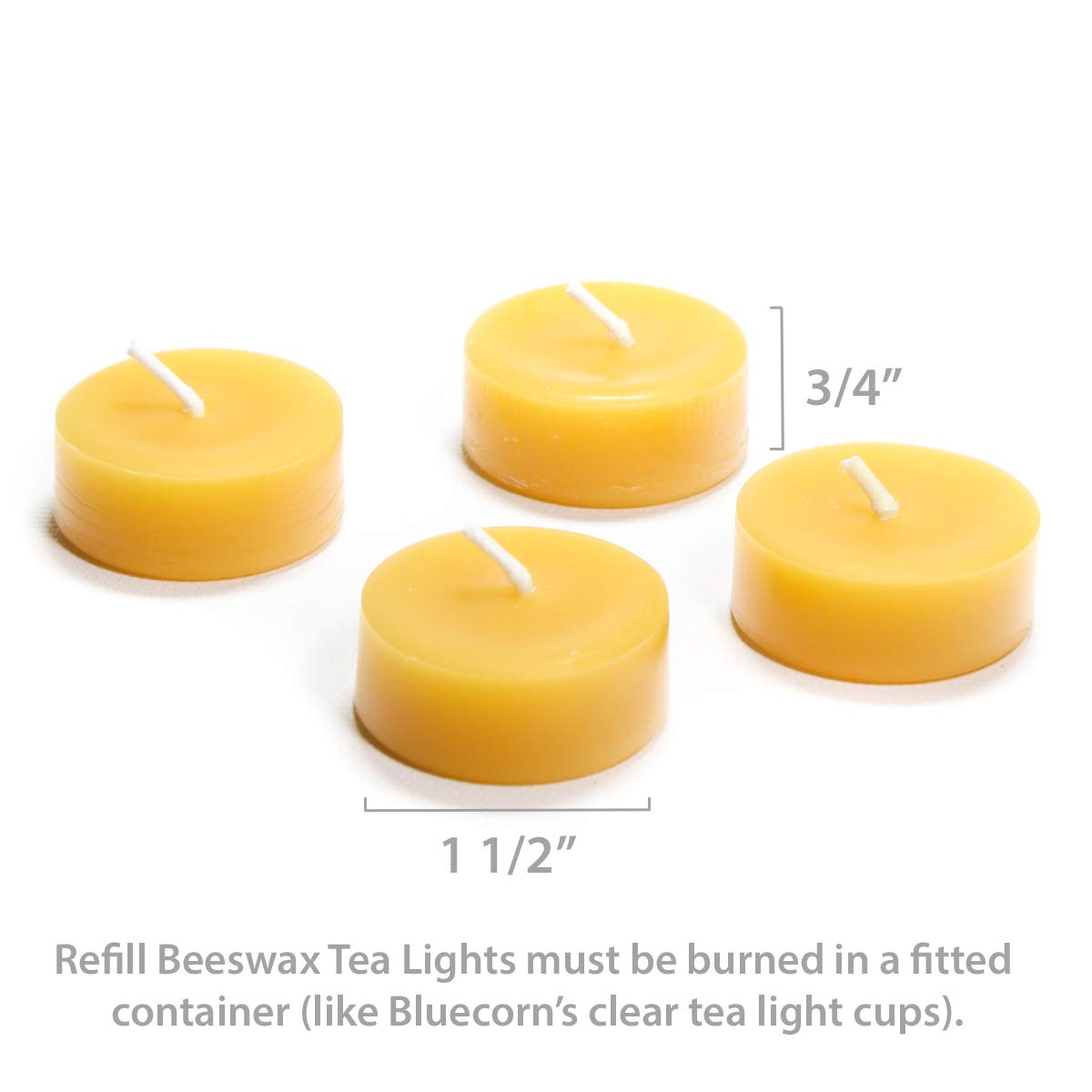 Beeswax tea lights by Bluecorn for home decor